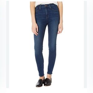NWT $128 Madewell Women's Dark Blue Curve High Rise Skinny Jeans Size 29